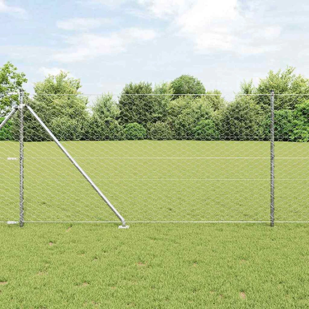 Hexagonal Fence with Post 50 x 1 m Galvanizuotas plienas