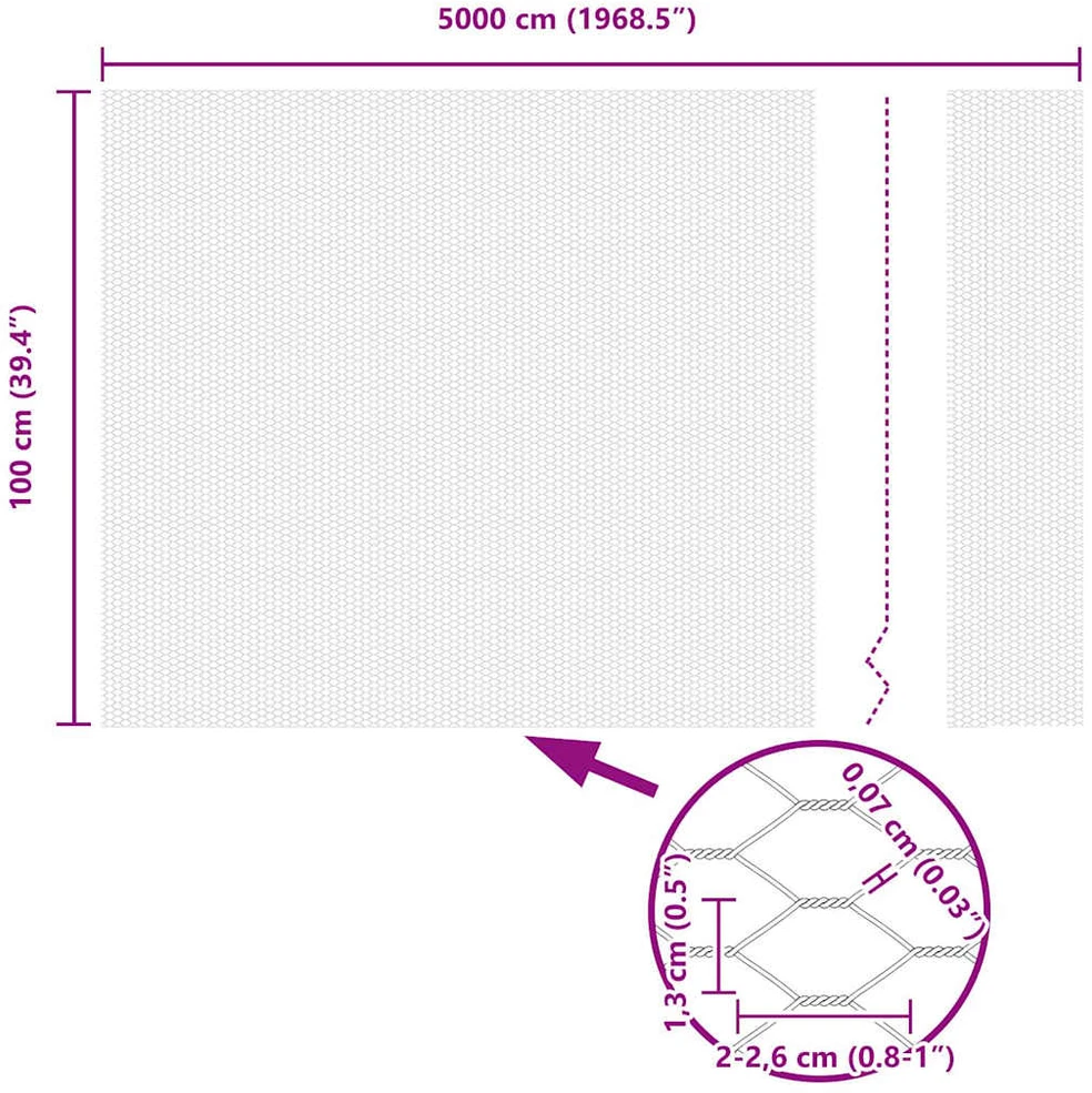 Hexagonal Fence with Post 50 x 1 m PVC dengtas plienas Žalia