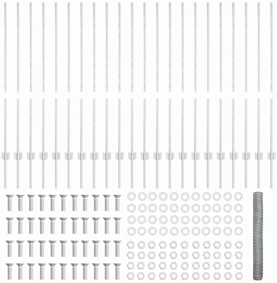Hexagonal Fence with Post 50 x 1,2 m Galvanizuotas plienas