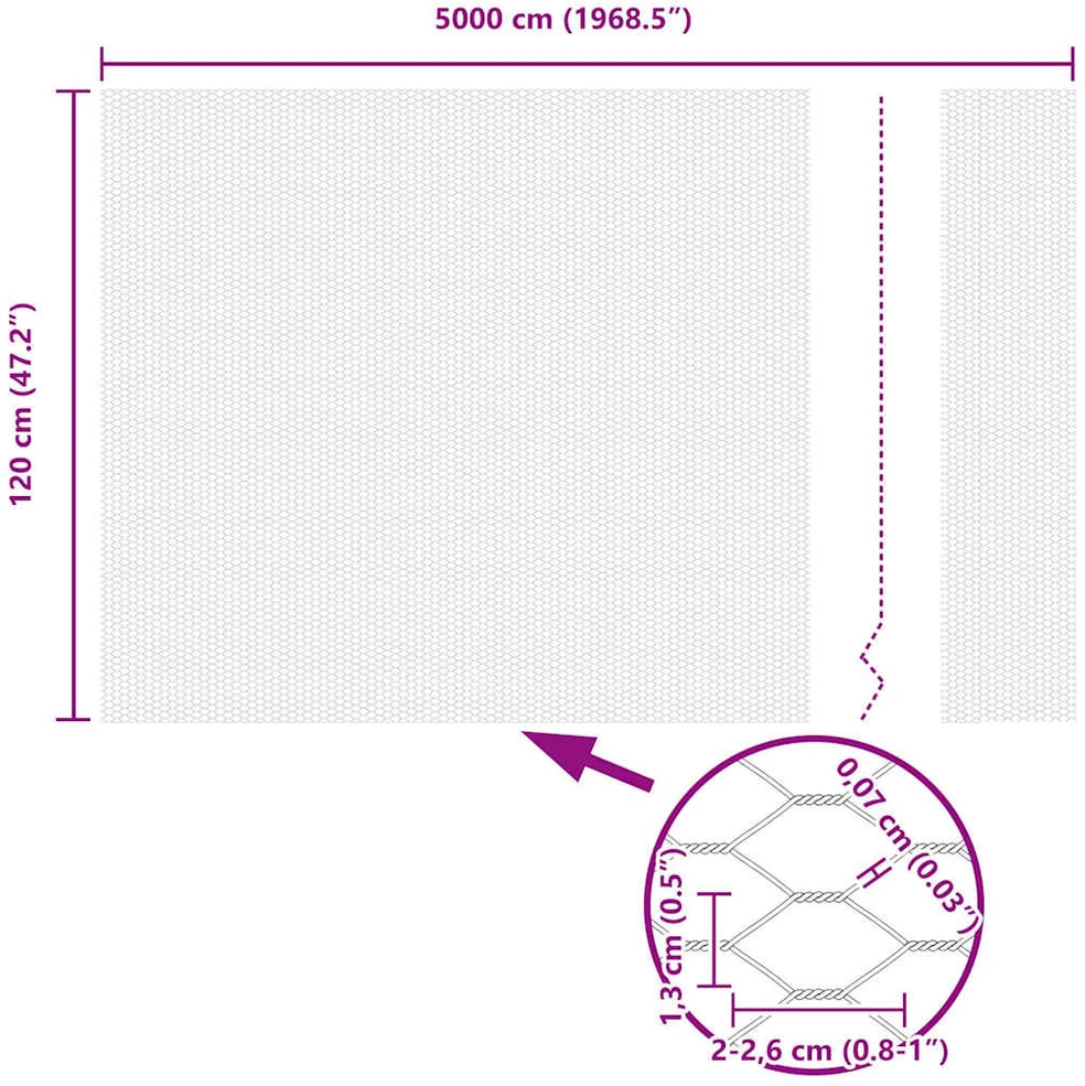 Hexagonal Fence with Post 50 x 1,2 m PVC dengtas plienas Žalia