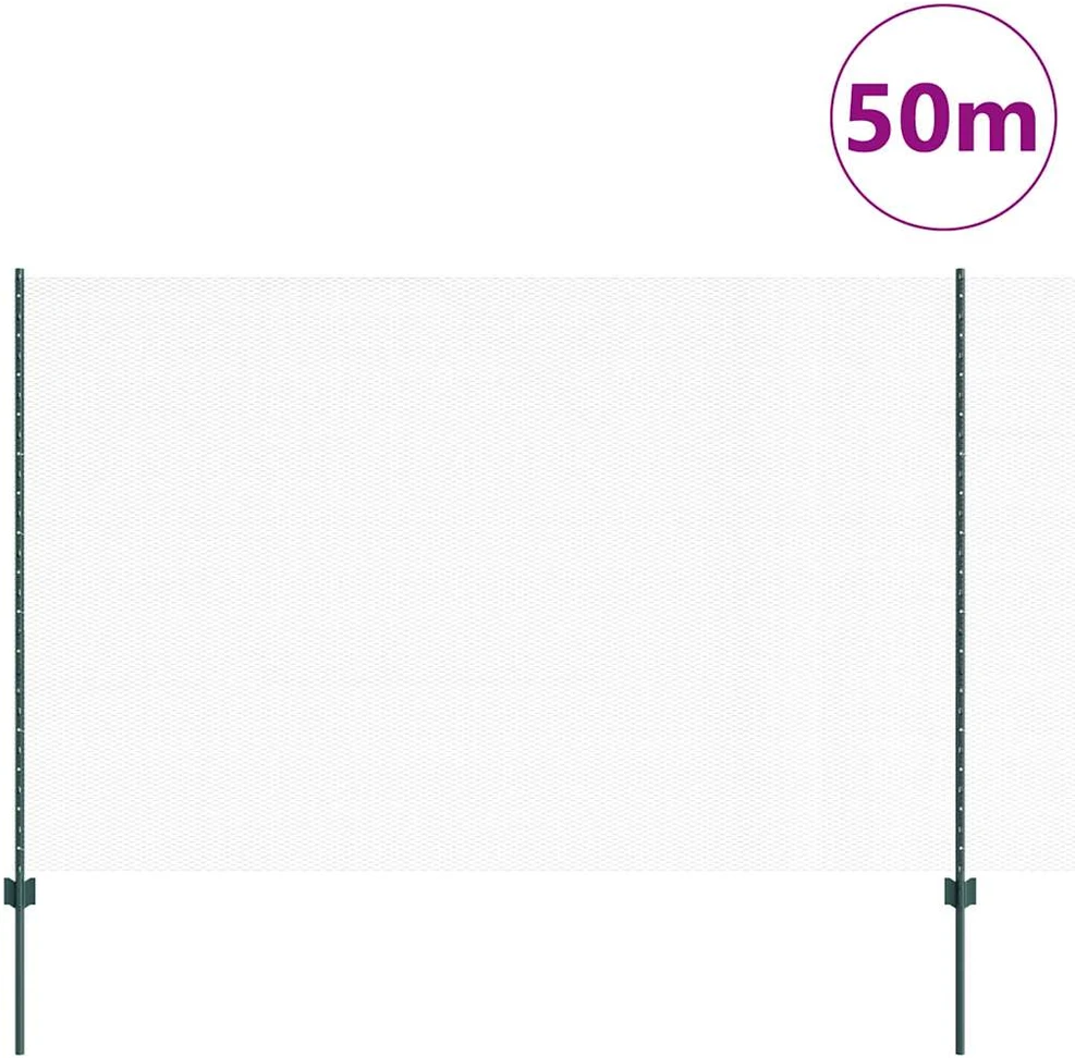 Hexagonal Fence with Post 50 x 1,6 m PVC dengtas plienas Žalia