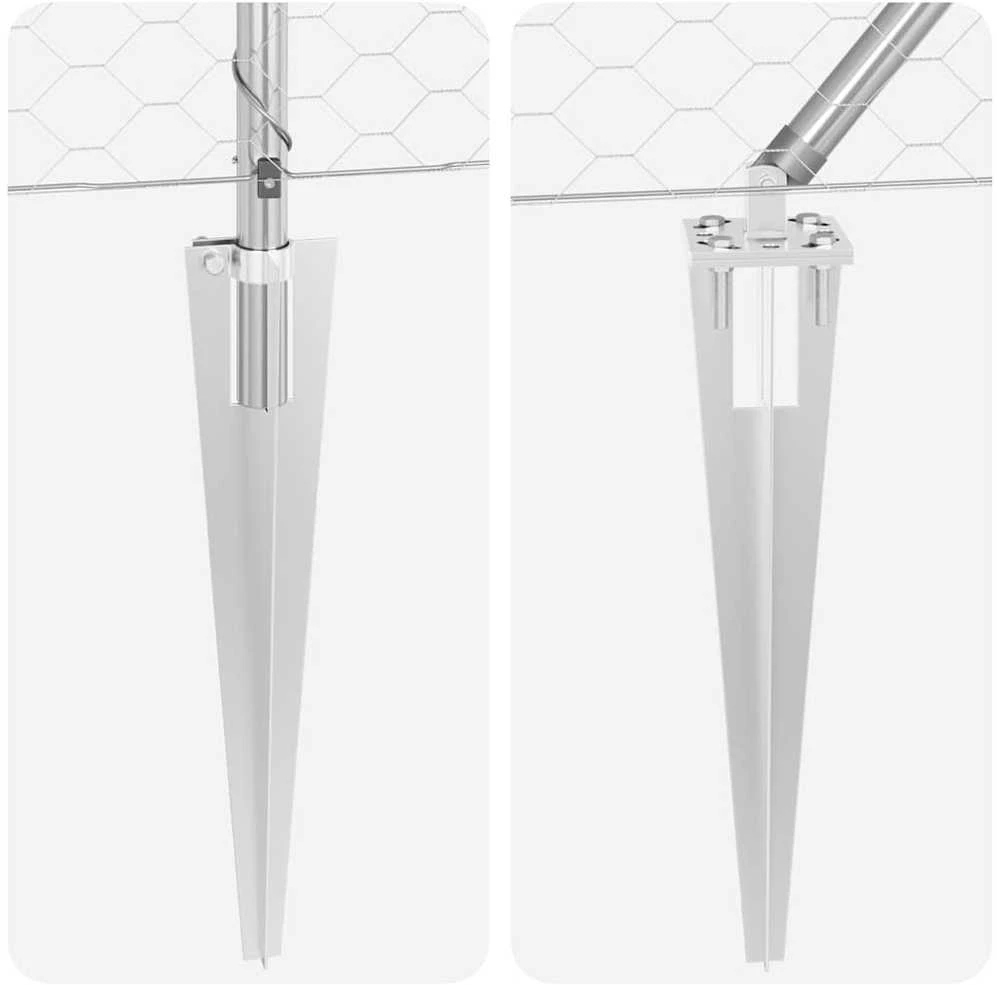 Hexagonal Fence with Post 10 x 0,8 m Galvanizuotas plienas