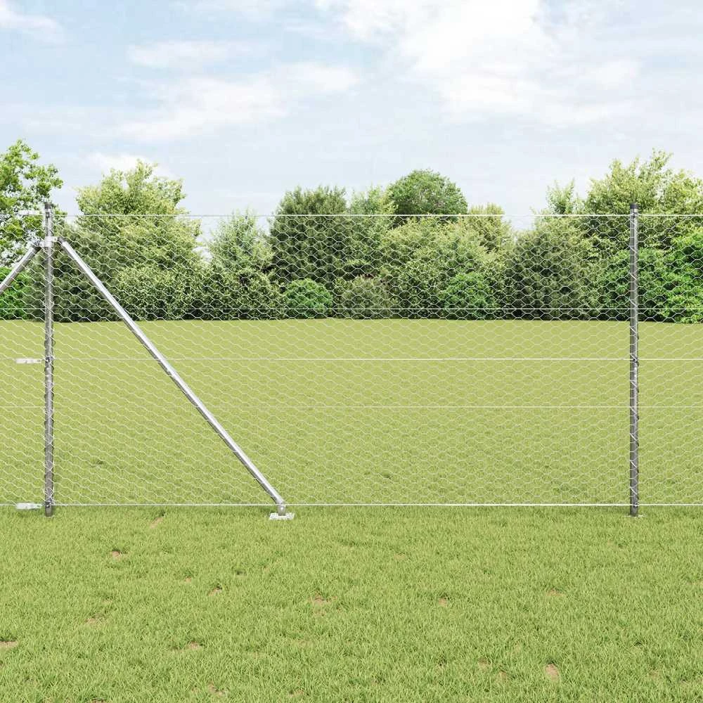 Hexagonal Fence with Post 10 x 1,4 m Galvanizuotas plienas