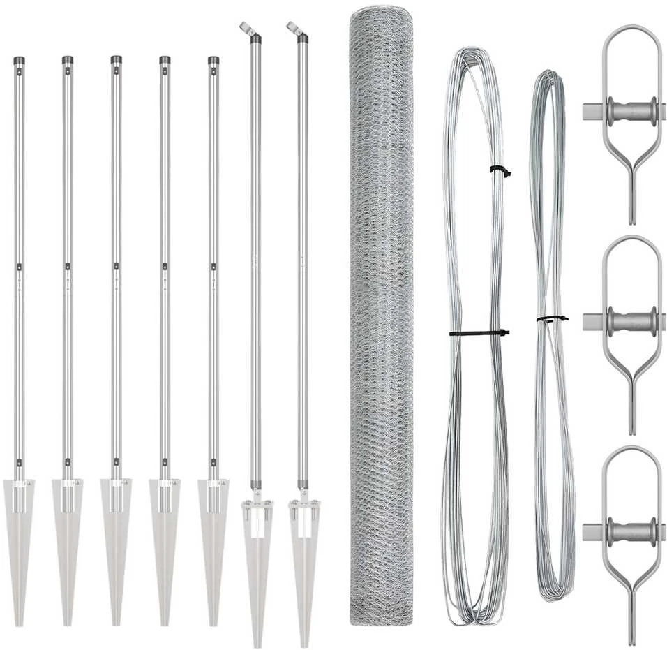 Hexagonal Fence with Post 10 x 1,6 m Galvanizuotas plienas