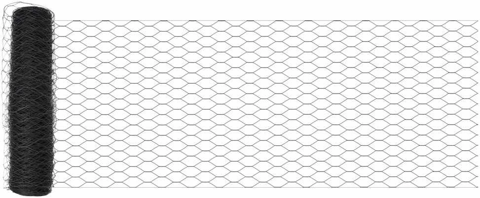 Heksagoninė tvora 0,5 x 10 m PVC Pilka