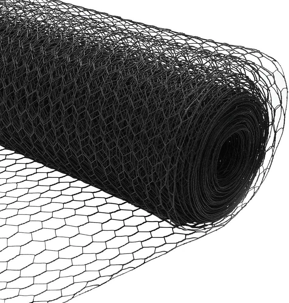 Hexagonal Fence with Post 10 x 0,6 m PVC dengtas plienas Pilka