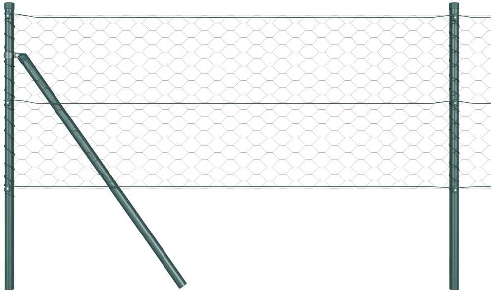 Heksagonalinė tvoros tvirtinimo sistema 50 x 0,6 m Pilka