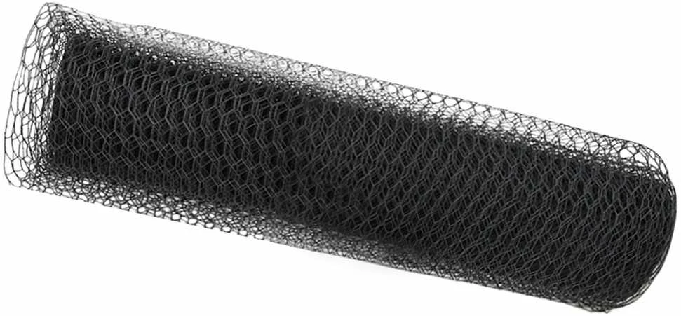 Heksagoninė tvora 0,8 x 10 m PVC Pilka