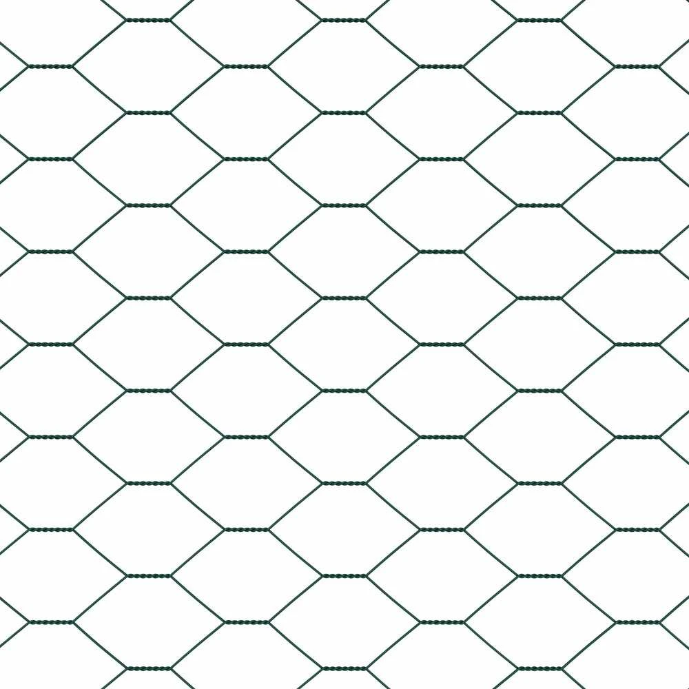Heksagoninė tvora 0,6 x 10 m PVC Žalia