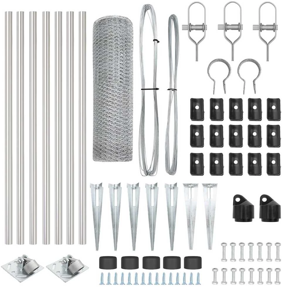 Hexagonal Fence with Post 10 x 0,4 m Galvanizuotas plienas