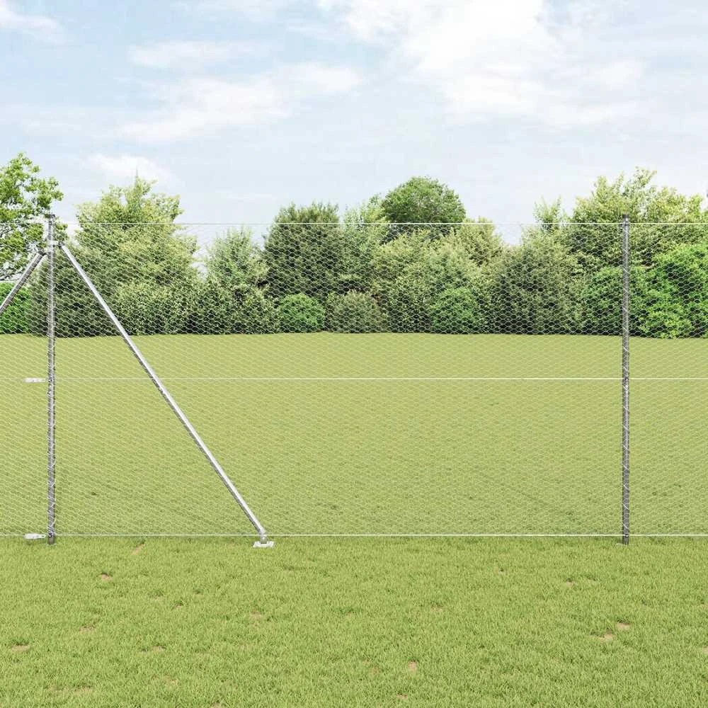 Hexagonal Fence with Post 50 x 1,6 m Galvanizuotas plienas