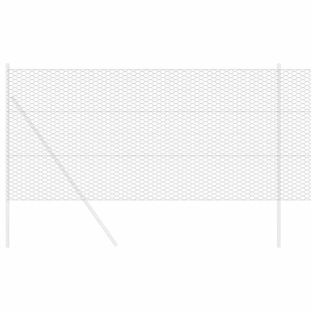 Heksagoninė tvora 0,4 x 10 m PVC Pilka