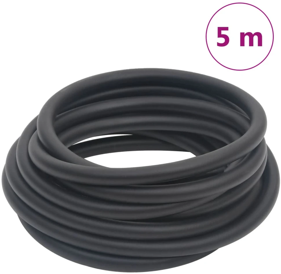 Hibridinė oro žarna, juodos spalvos, 0,6", 5m, guma ir PVC