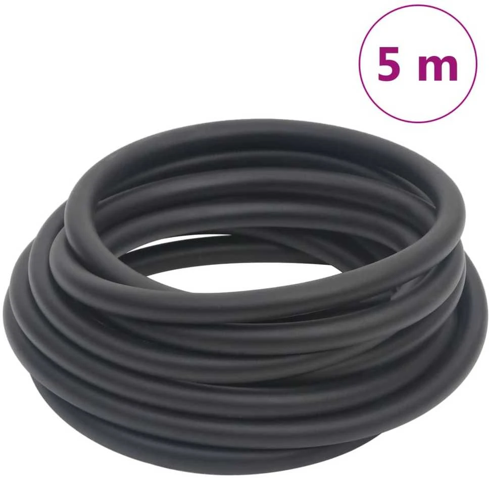 Hibridinė oro žarna, juodos spalvos, 0,6", 5m, guma ir PVC