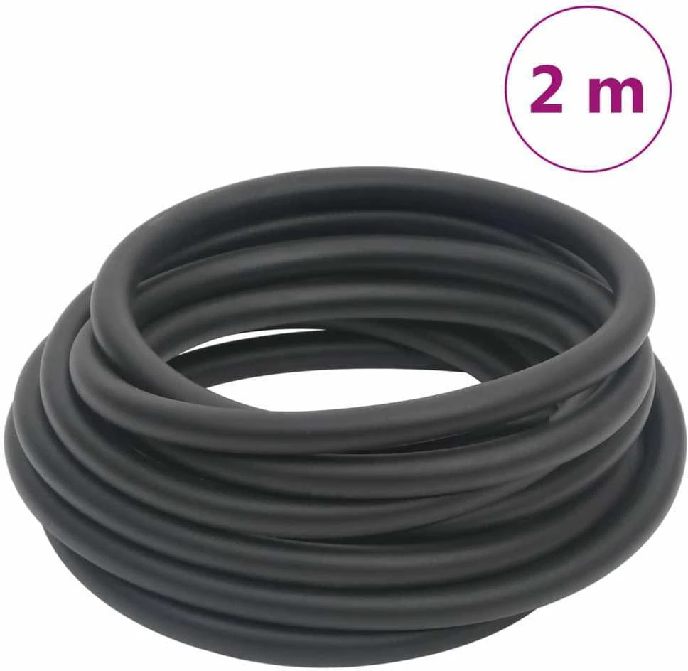 Hibridinė oro žarna, juodos spalvos, 0,6", 2m, guma ir PVC