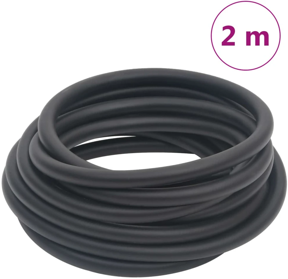 Hibridinė oro žarna, juodos spalvos, 0,6", 2m, guma ir PVC