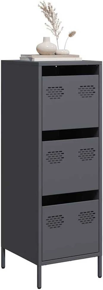 Highboard Antracitas 39x35x103,5 cm Plienas