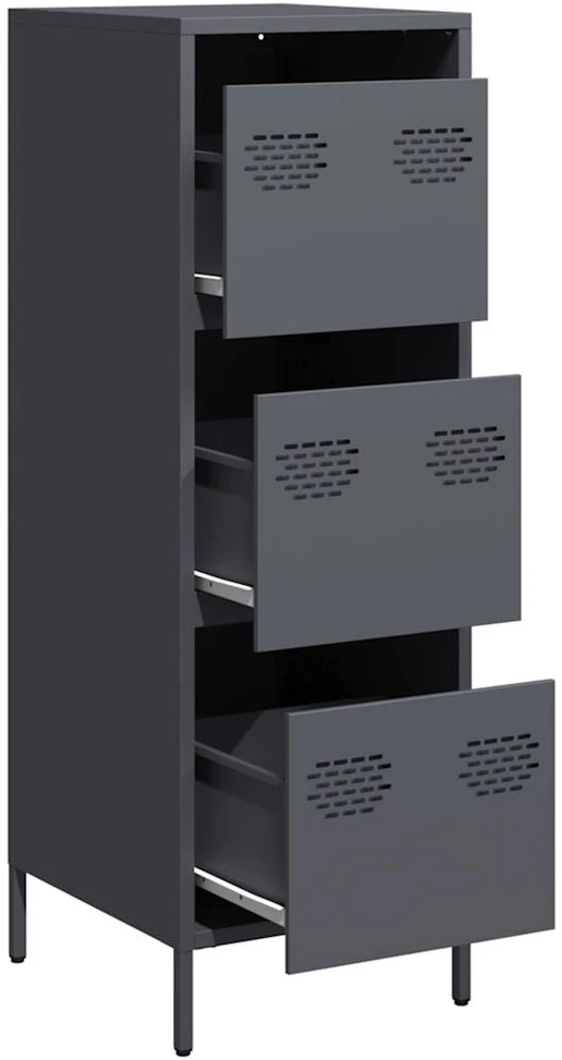 Highboard Antracitas 39x35x103,5 cm Plienas