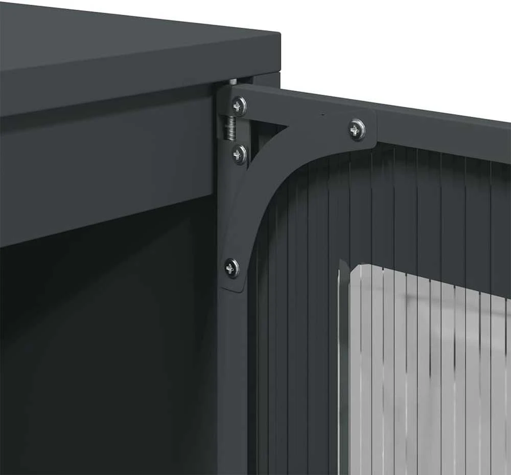 Highboard Antracitas 68x39x107 cm Plienas