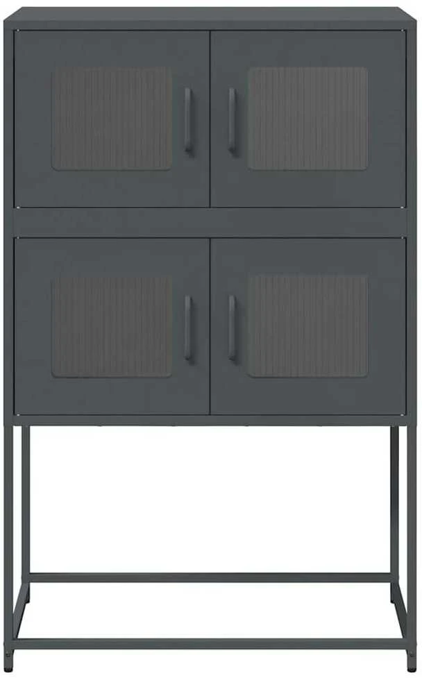 Highboard Antracitas 68x39x107 cm Plienas
