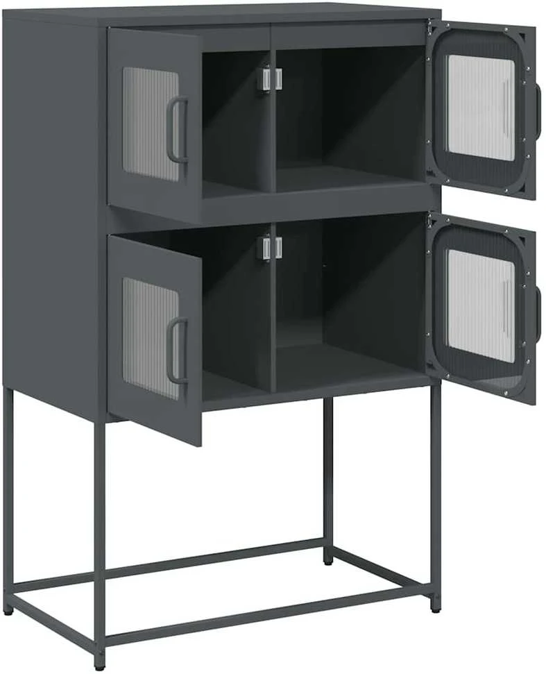 Highboard Antracitas 68x39x107 cm Plienas
