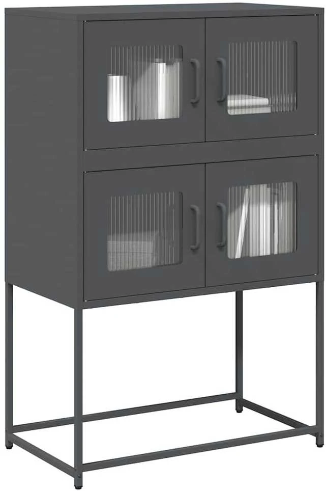 Highboard Antracitas 68x39x107 cm Plienas