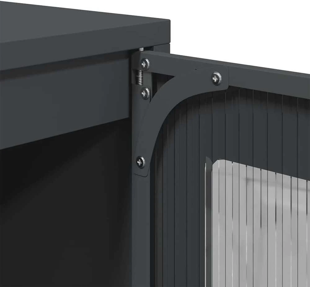 Highboard Antracitas 68x39x107 cm Plienas