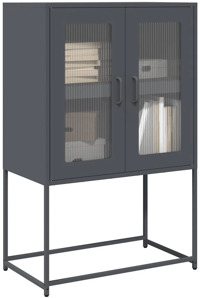 Highboard Antracitas 68x39x107 cm Plienas