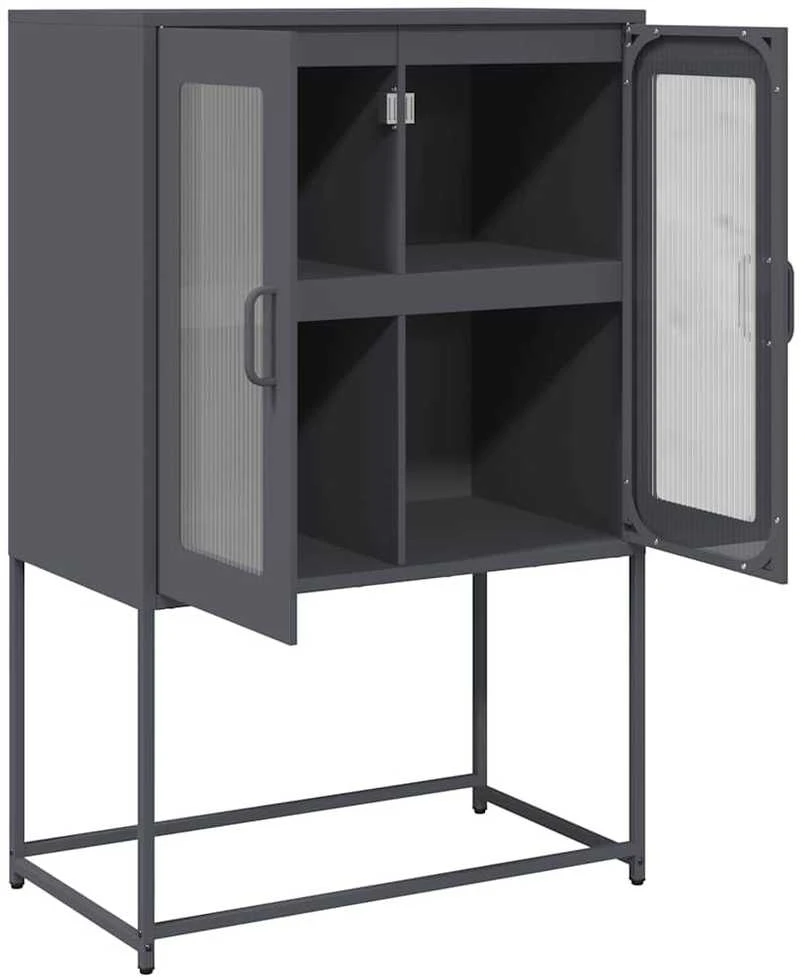Highboard Antracitas 68x39x107 cm Plienas