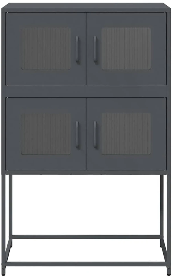 Highboard Antracitas 68x39x107 cm Plienas