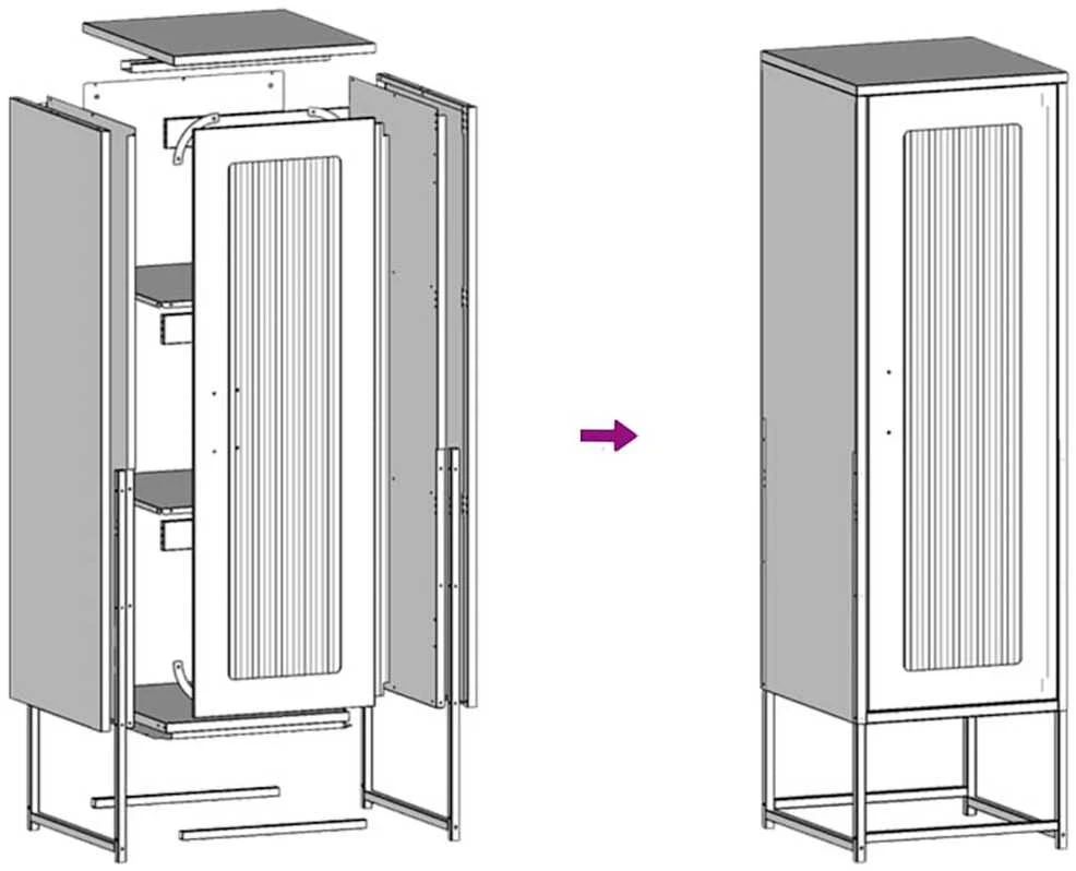 Highboard Antracito 36x39x123 cm šaltai valcuotas plienas