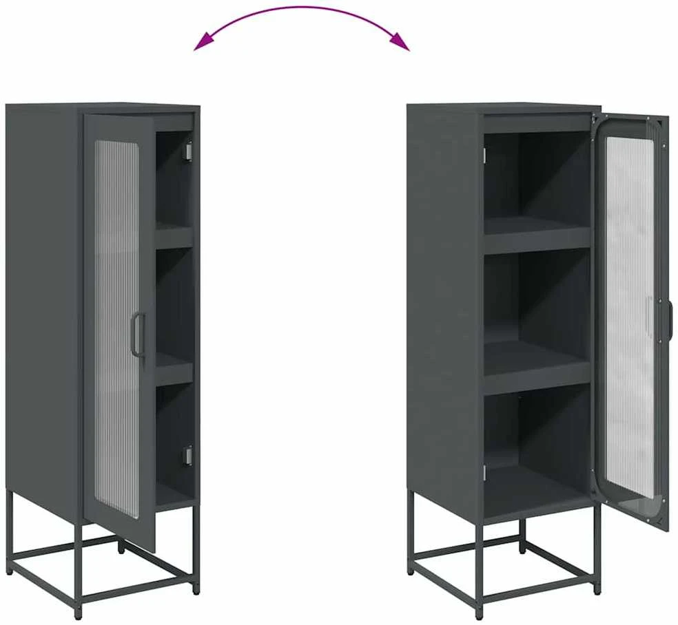 Highboard Antracito 36x39x123 cm šaltai valcuotas plienas