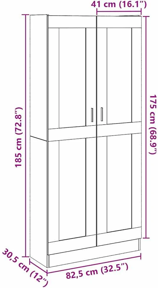 Highboard Artisan ąžuolas 82,5x30,5x185 cm inžinerinė mediena