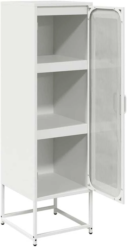 Highboard Baltas 36x39x123 cm Šaltai valcuotas plienas