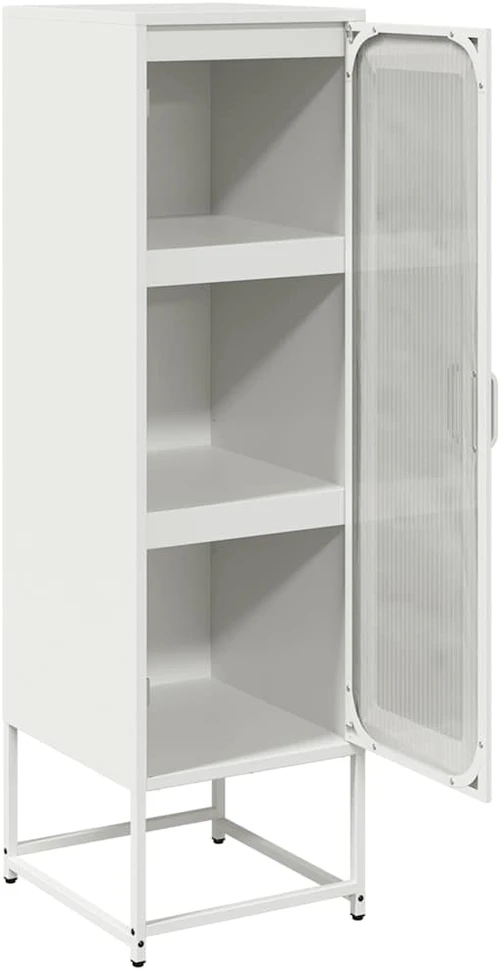 Highboard Baltas 36x39x123 cm Šaltai valcuotas plienas