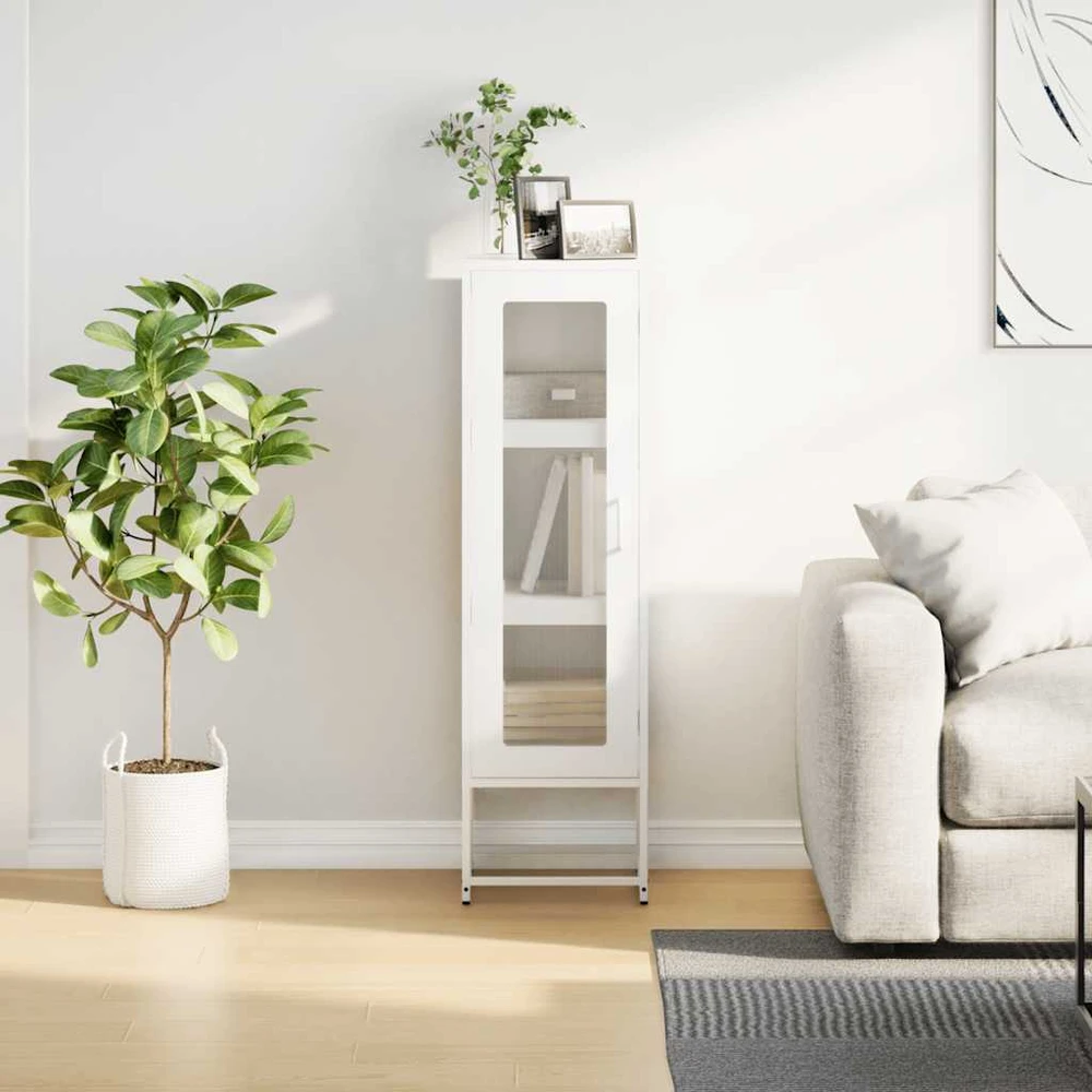 Highboard Baltas 36x39x123 cm Šaltai valcuotas plienas