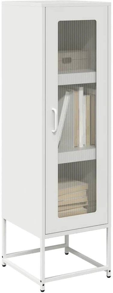 Highboard Baltas 36x39x123 cm Šaltai valcuotas plienas