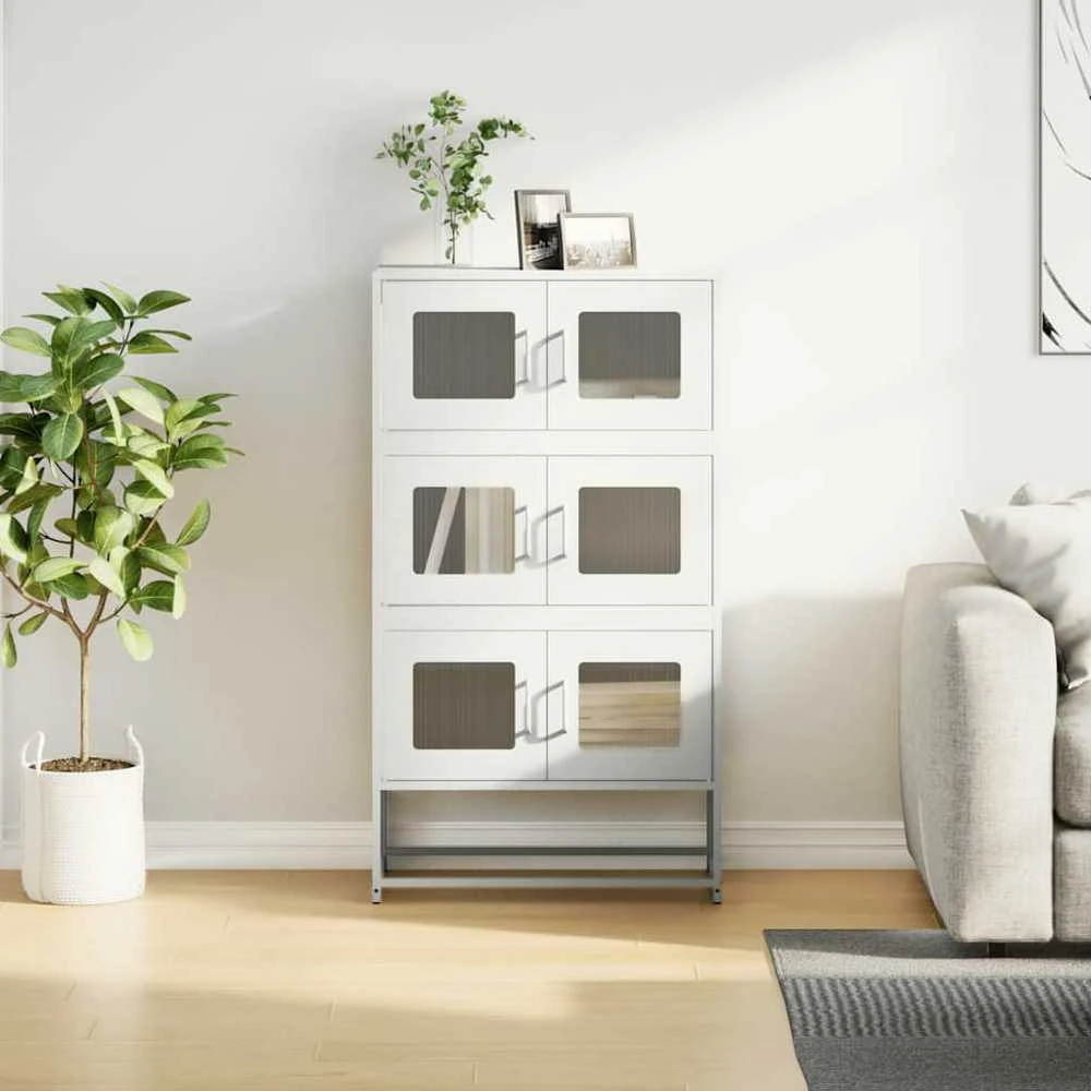 Highboard Baltas 68x39x123 cm Plienas