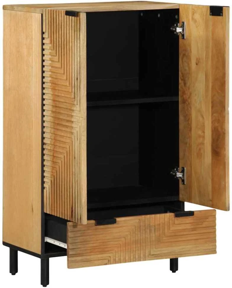 Highboard Brown 60x33x100 cm Masyvo medžio mango