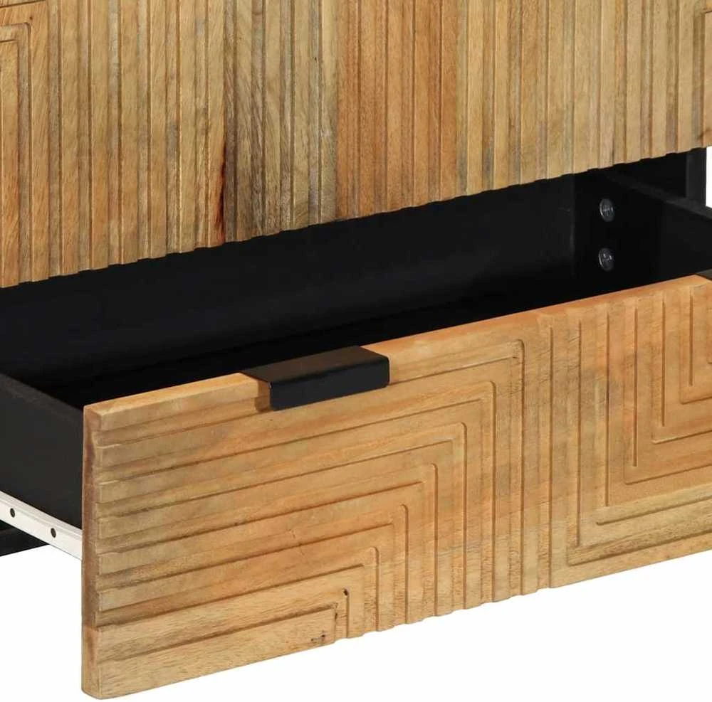 Highboard Brown 60x33x100 cm Masyvo medžio mango