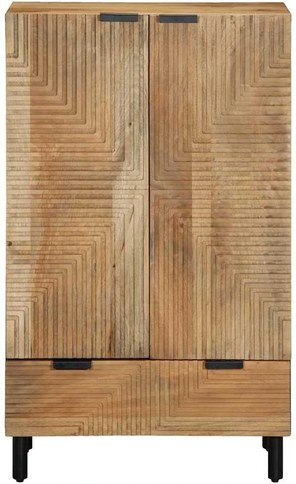 Highboard Brown 60x33x100 cm Masyvo medžio mango