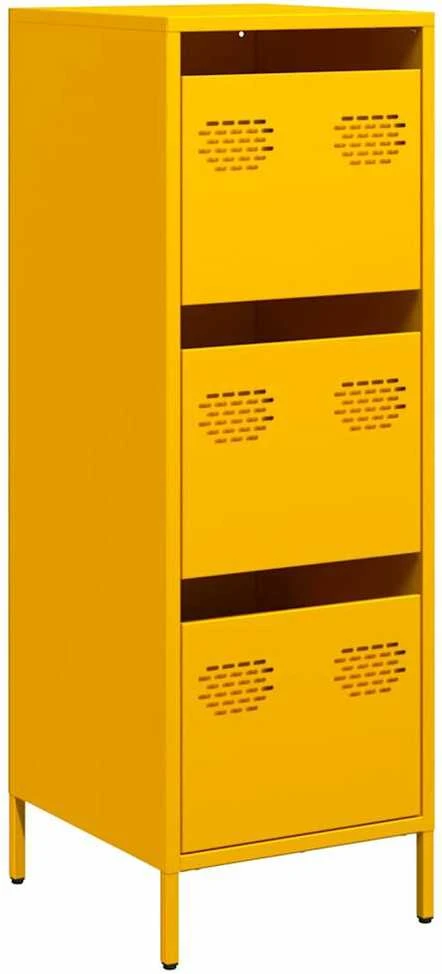 Highboard Garstyčių geltona 39x35x103,5 cm Plienas