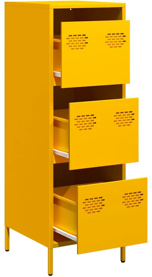 Highboard Garstyčių geltona 39x35x103,5 cm Plienas