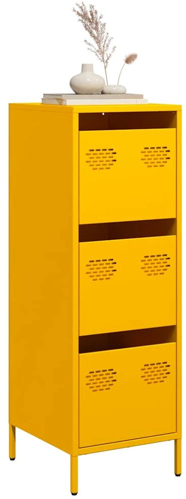 Highboard Garstyčių geltona 39x35x103,5 cm Plienas