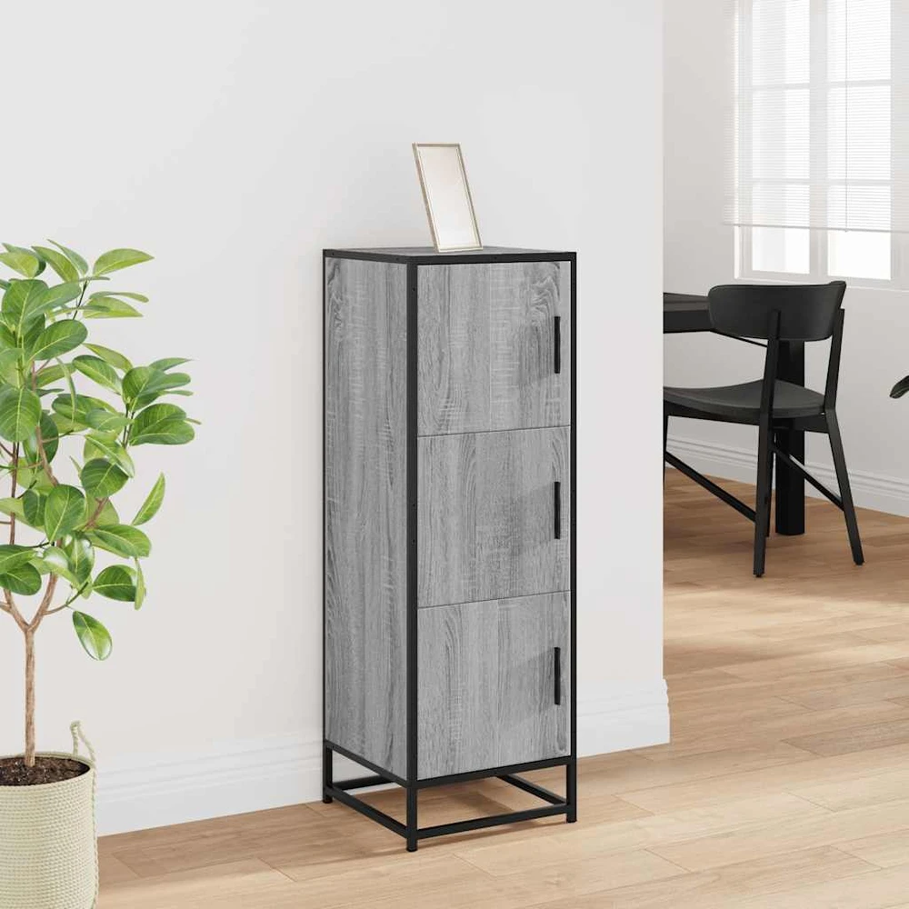 Highboard Gray Sonoma inžinerinis medis ir metalas