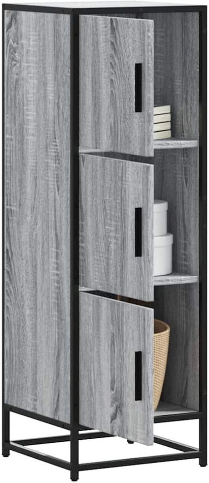 Highboard Gray Sonoma inžinerinis medis ir metalas