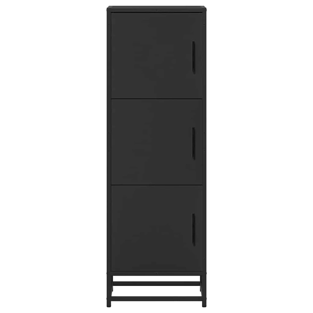 Highboard Juodas 35,5x35x106,5 cm Mediena ir metalas