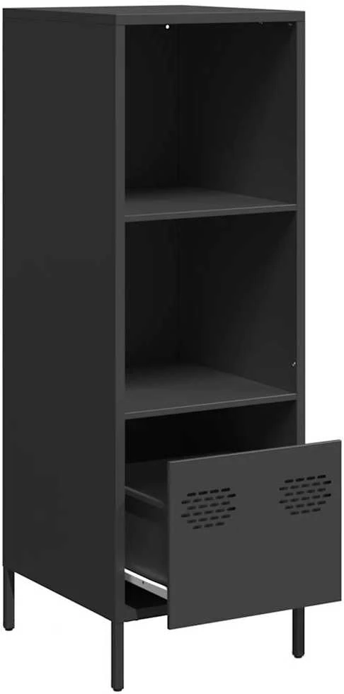Highboard Juodas 35x39x103,5 cm Plienas