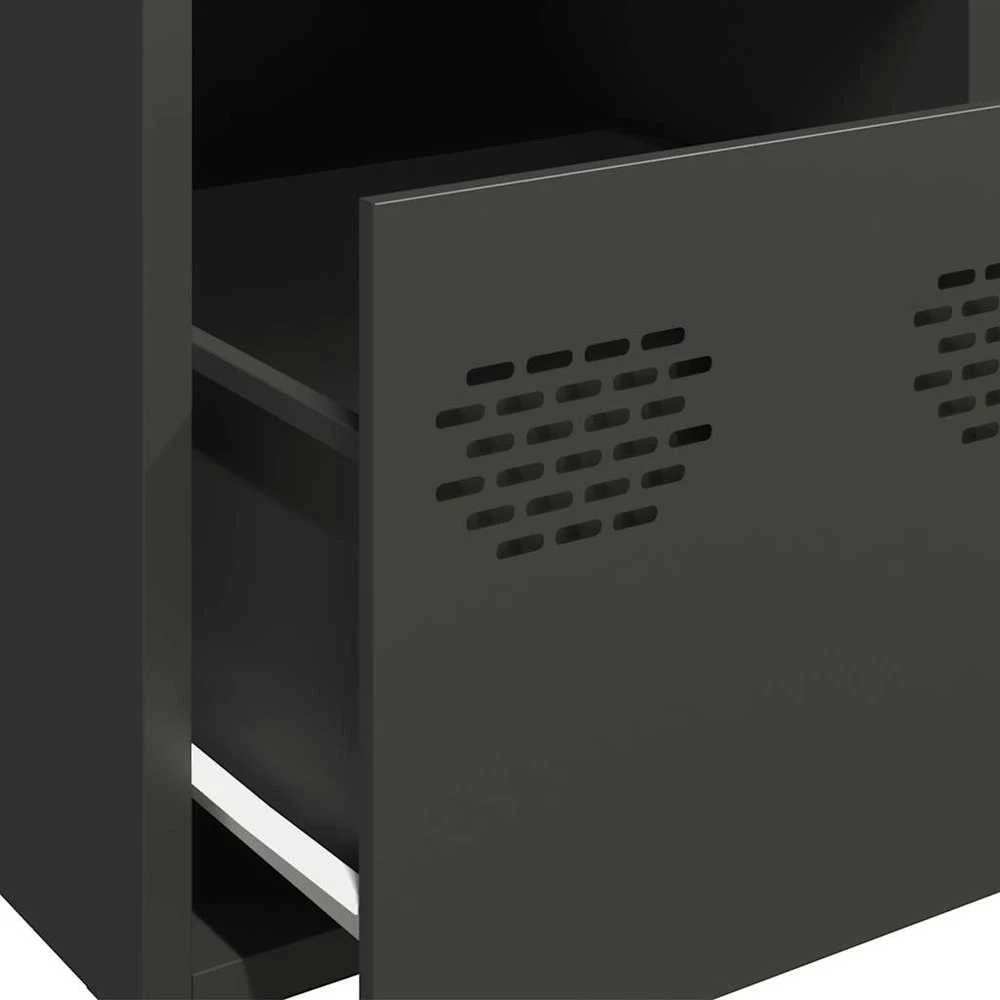 Highboard Juodas 39x35x103,5 cm Plienas