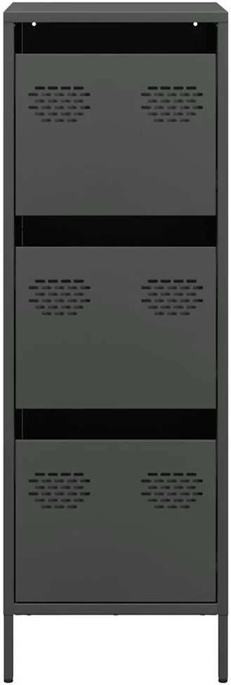 Highboard Juodas 39x35x103,5 cm Plienas